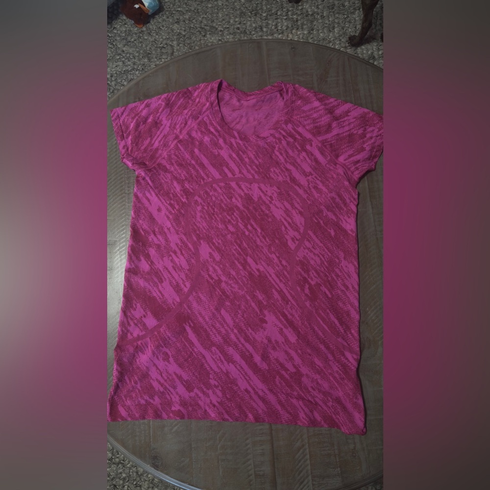 multicolored pink lululemon swiftly tech